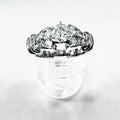 0.73ct. E VVS2 Lab-Grown Diamond Engagement Ring with Natural Diamond Accents in 14K White Gold