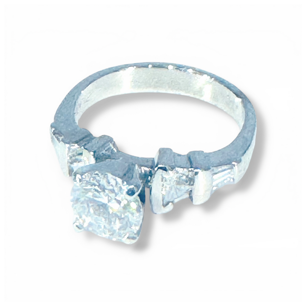 1.24 Carat Lab-Grown Diamond Engagement Ring in Platinum