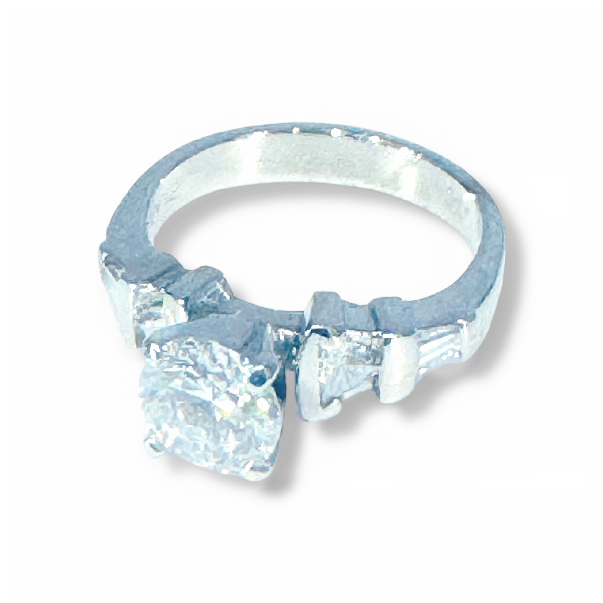 1.24 Carat Lab-Grown Diamond Engagement Ring in Platinum