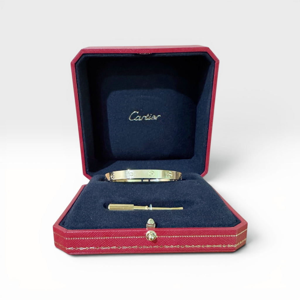 Cartier Love Bracelet - 18K Yellow Gold, Size 17 | Full Set