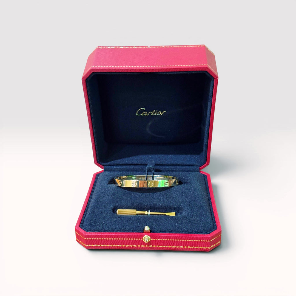 Cartier Love Bracelet - 18K Yellow Gold, Size 17 | Full Set