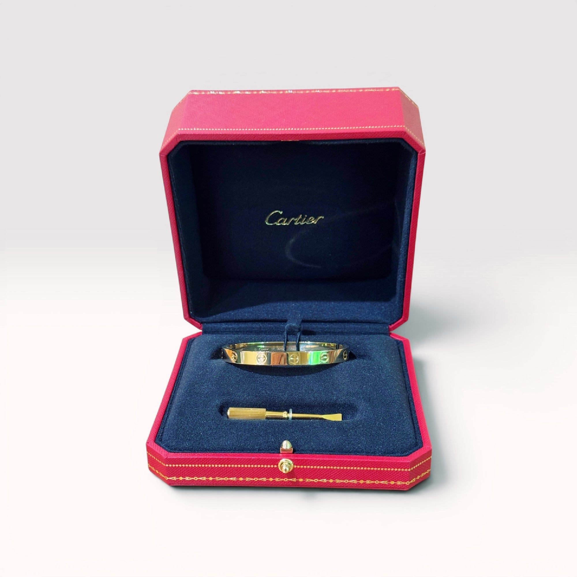 Cartier Love Bracelet - 18K Yellow Gold, Size 17 | Full Set
