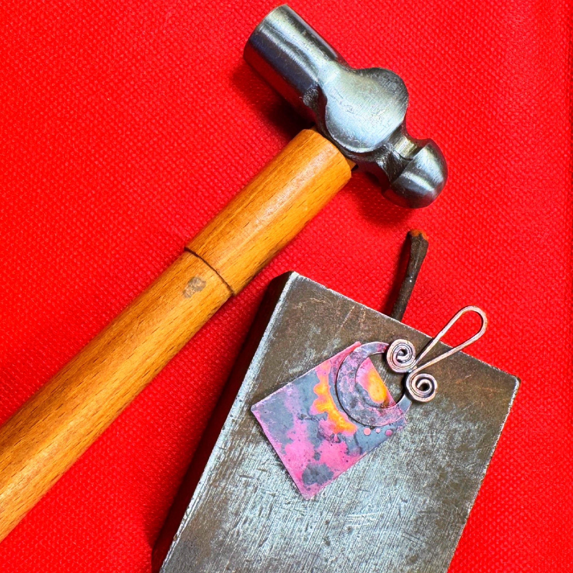 Sunset Dreams Copper Wire-Wrapped Pendant