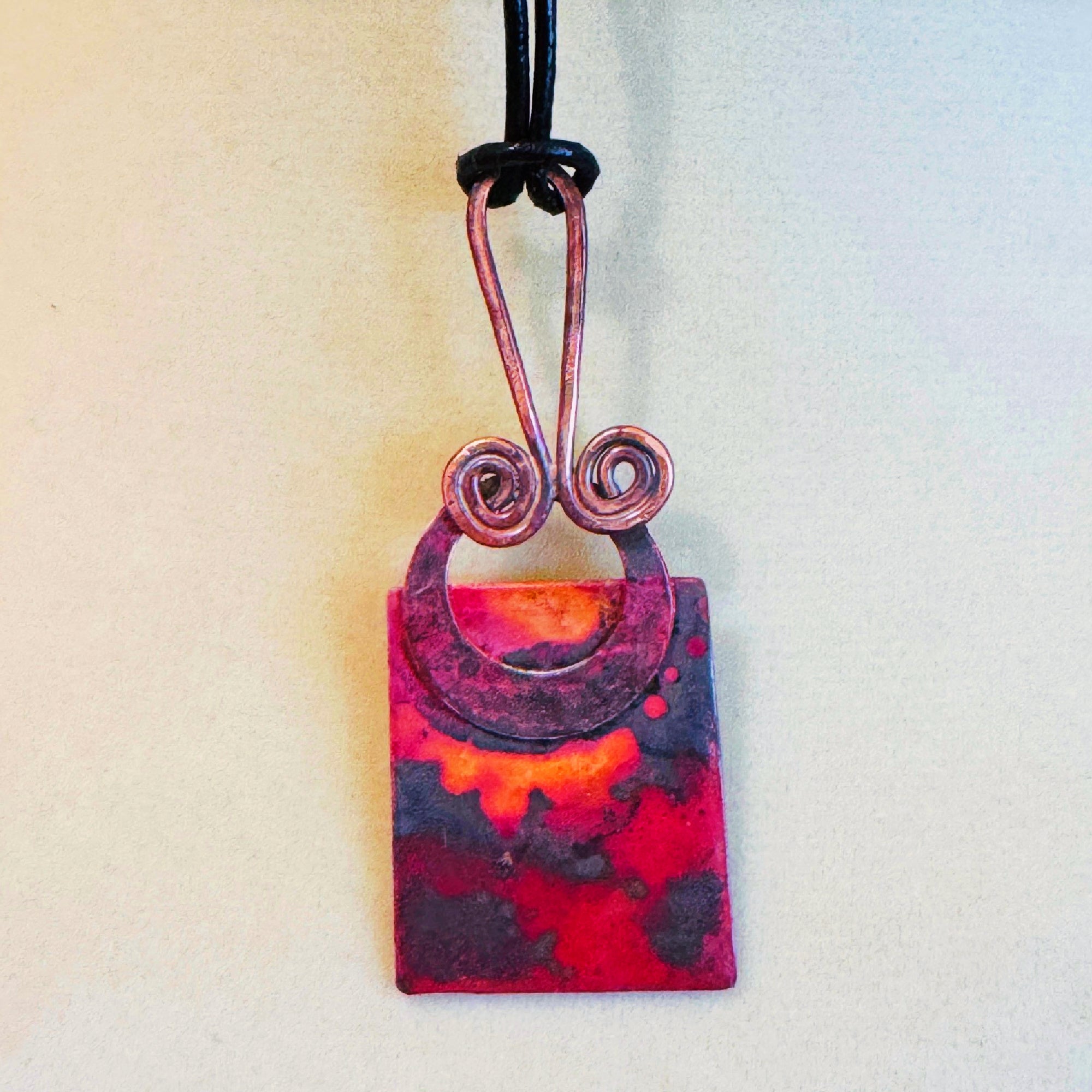 Sunset Dreams Copper Wire-Wrapped Pendant