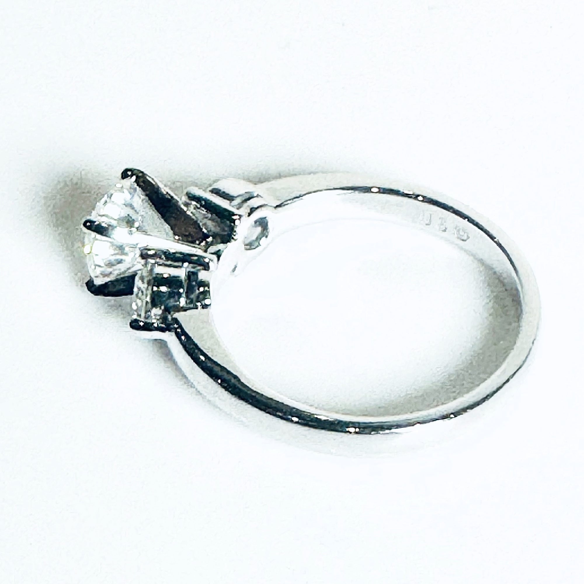 IGI Certified 0.60ct D VS1 Lab Diamond Three-Stone Engagement Ring with Trillion Accents