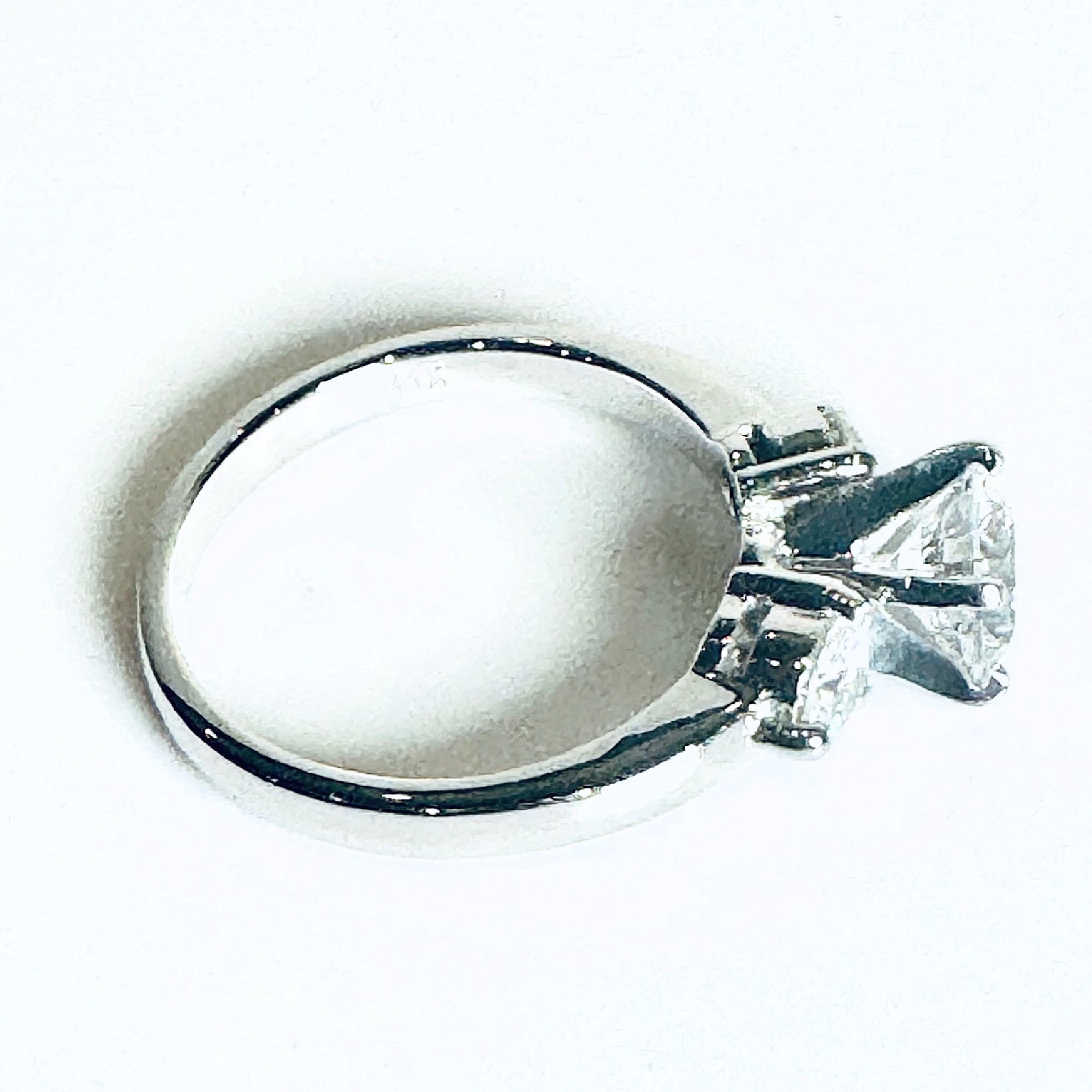 IGI Certified 1.0ct D VVS2 Lab Diamond Three-Stone Engagement Ring in 14K White Gold