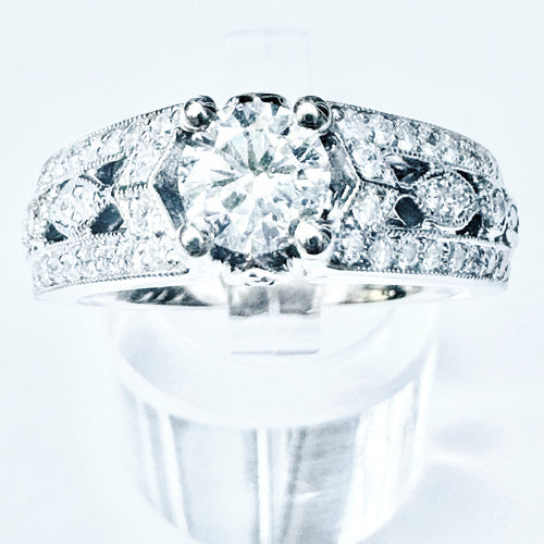 18K White Gold IGI Certified 0.60ct Lab Diamond Engagement Ring