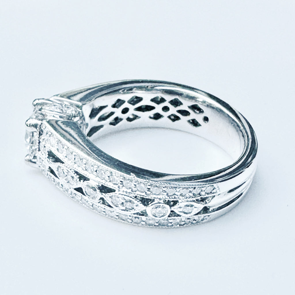 18K White Gold IGI Certified 0.60ct Lab Diamond Engagement Ring