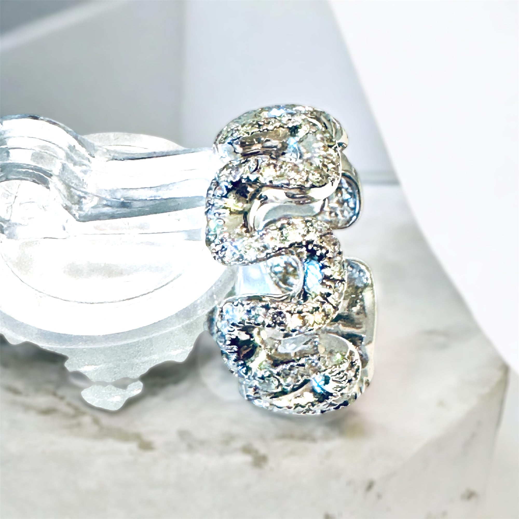 Swirling Waves Diamond Eternity Band in 18K White Gold — 1.81ct Total Diamond Weight