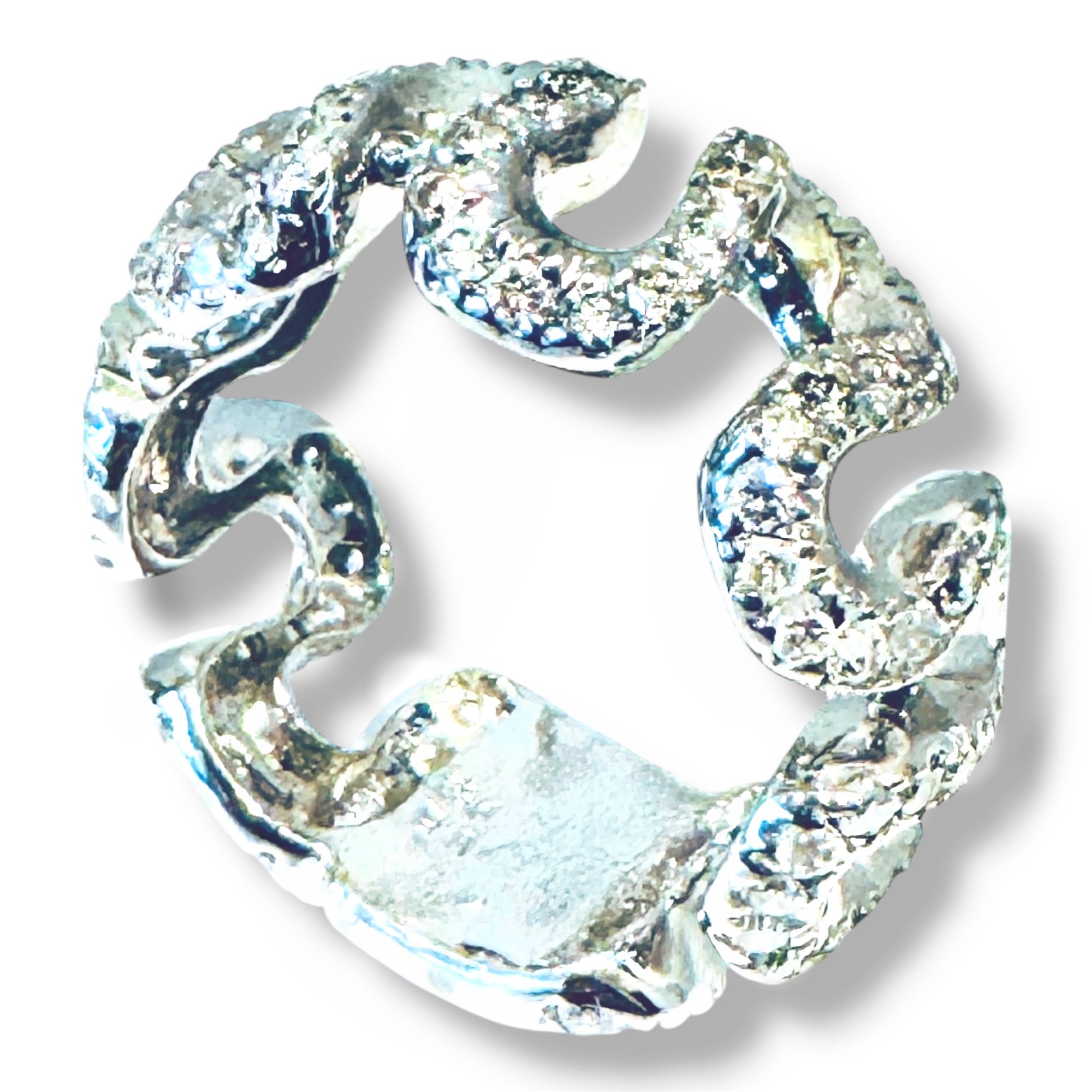 Swirling Waves Diamond Eternity Band in 18K White Gold — 1.81ct Total Diamond Weight