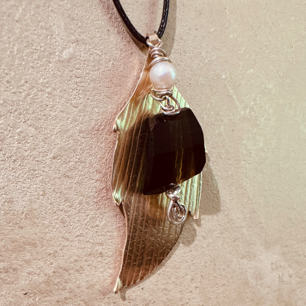 Golden Leaf Whisper Pendant