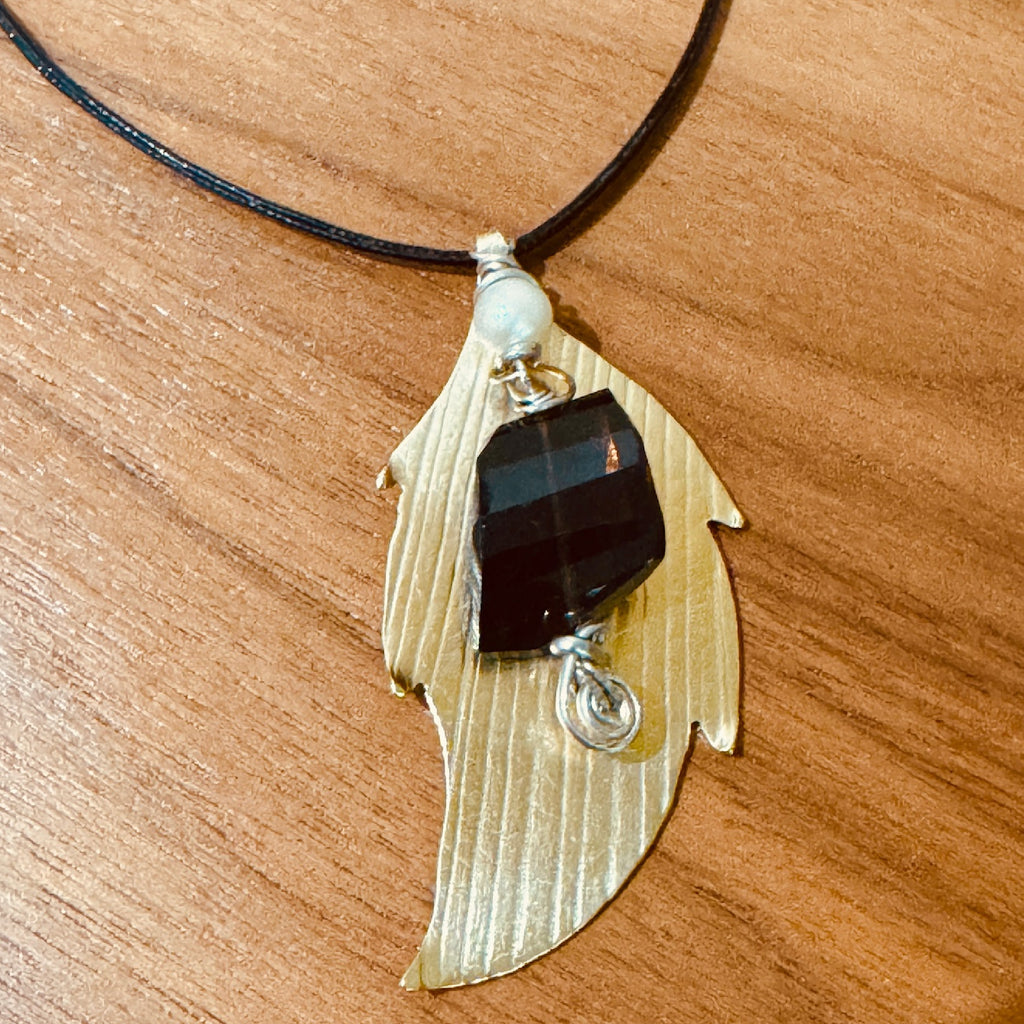 Golden Leaf Whisper Pendant
