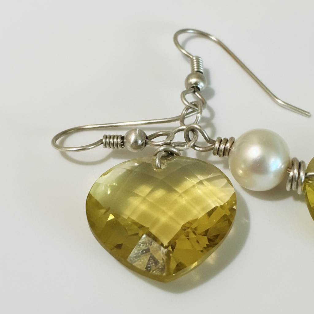 Close-up of sterling silver wire wrapping detail