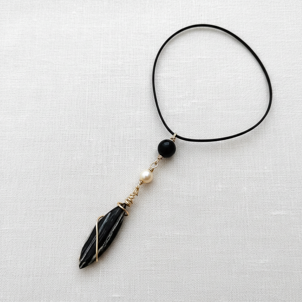 Flat lay of necklace