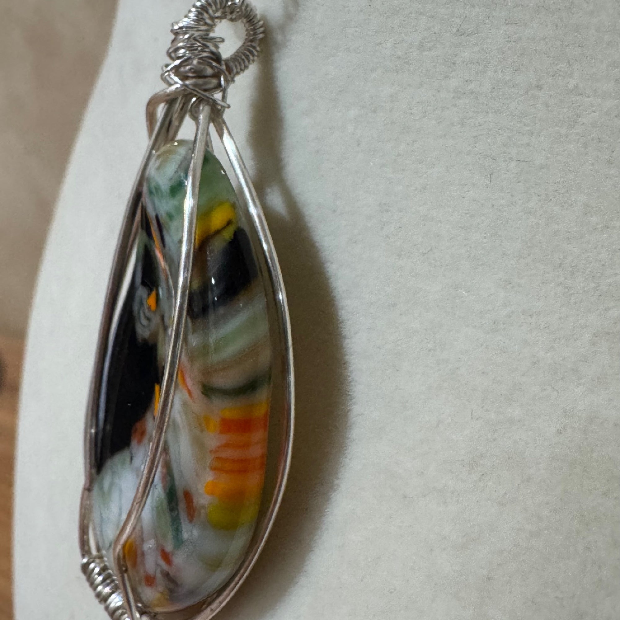 Fused Glass Pendant Necklace