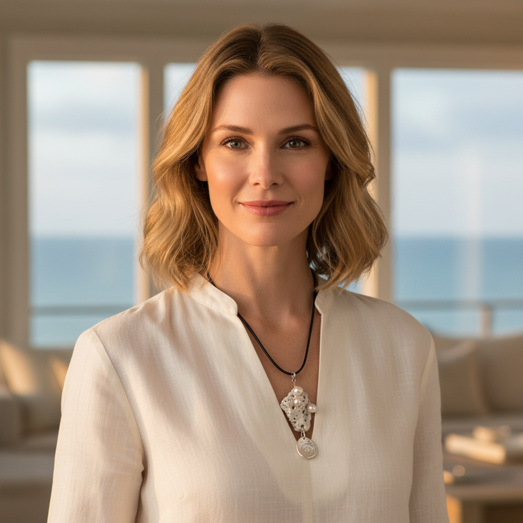 Ocean treasure pendant lifestyle shot