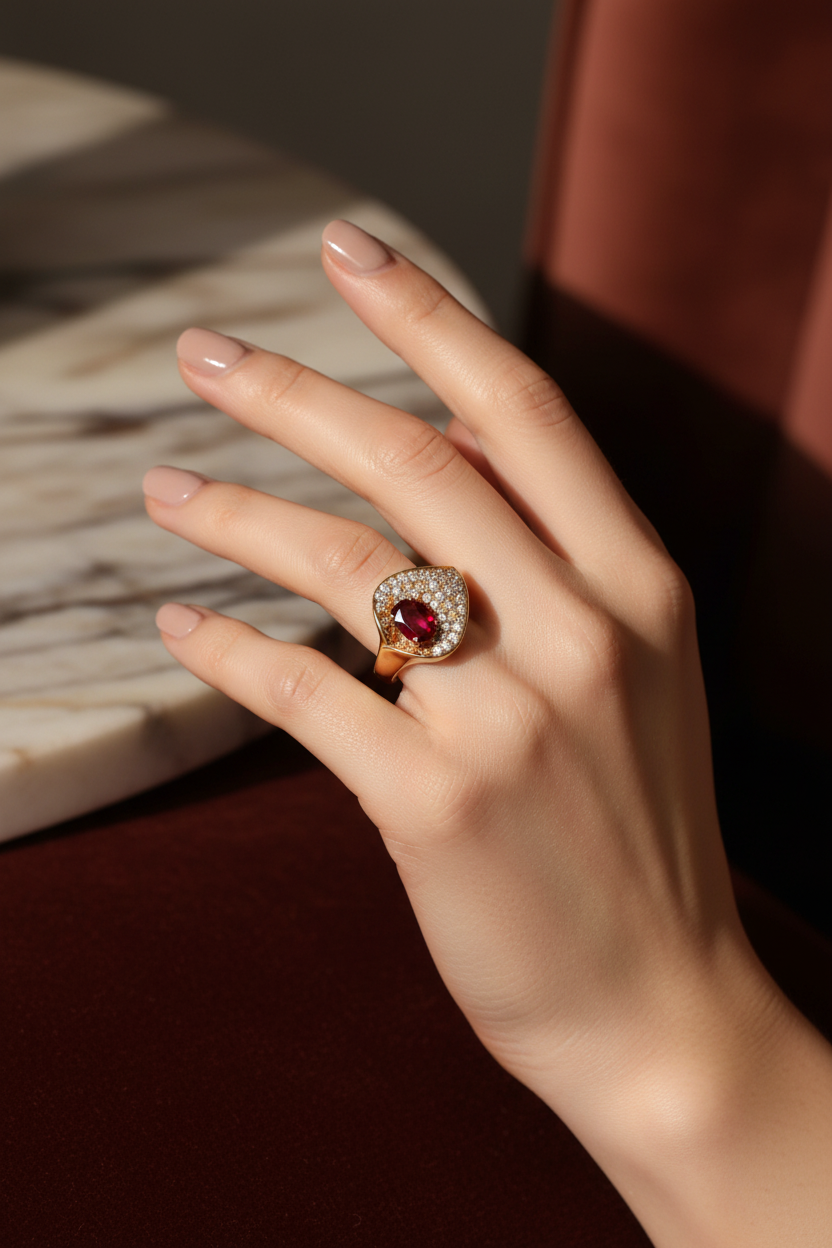 Model with proportional ring